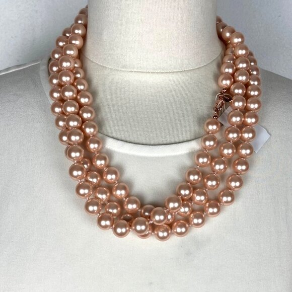 Louis Dell Olio Imitation Pearl Necklaces Lot of 5 Pink Gray Baroque Long Signed - Picture 8 of 16